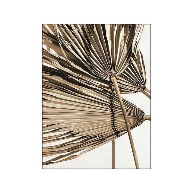 Beige Golden Flower Leaves Canvas Wall Art Nordic Scenery Home Wall Picture Painting Modern Poster and Print Decor Living Room