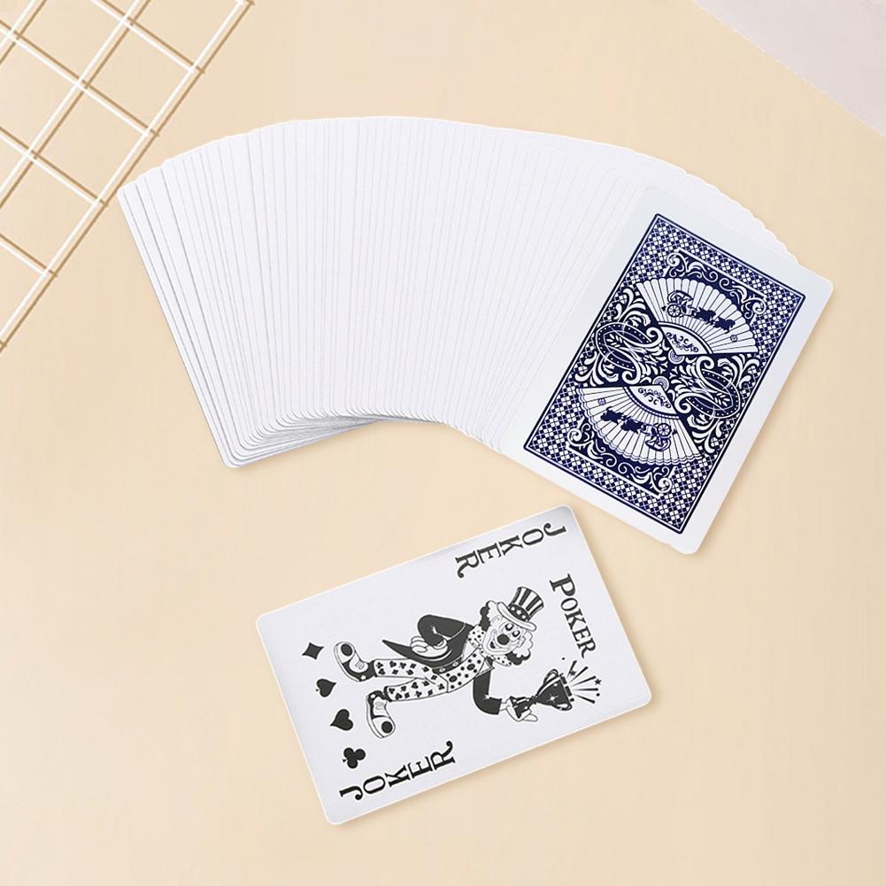 20/1pcs Playing Cards Plastic Coated Paper Deck Poker Cards Funny Family Board Game 54 Cards Waterproof Folding for Adults