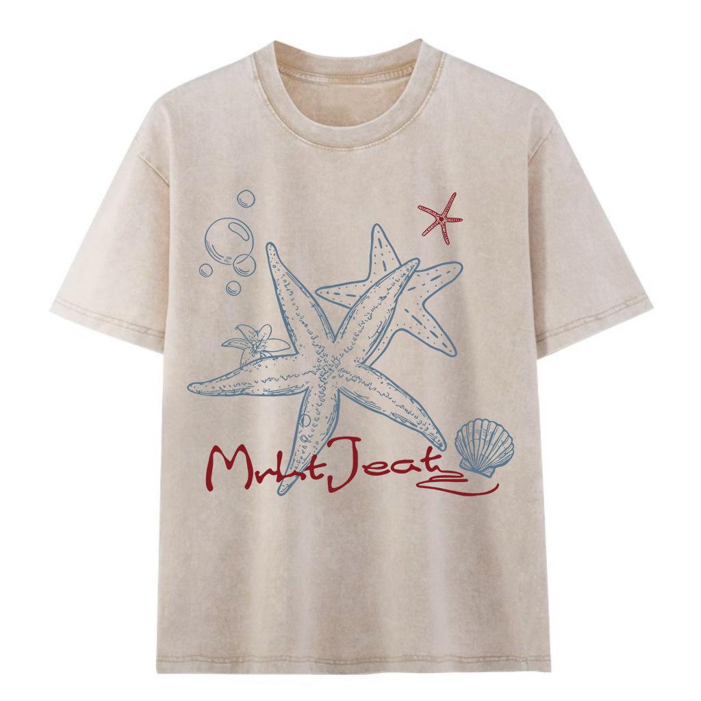 2026 Unisex American-Style Washed Cotton Loose Fit T-Shirt