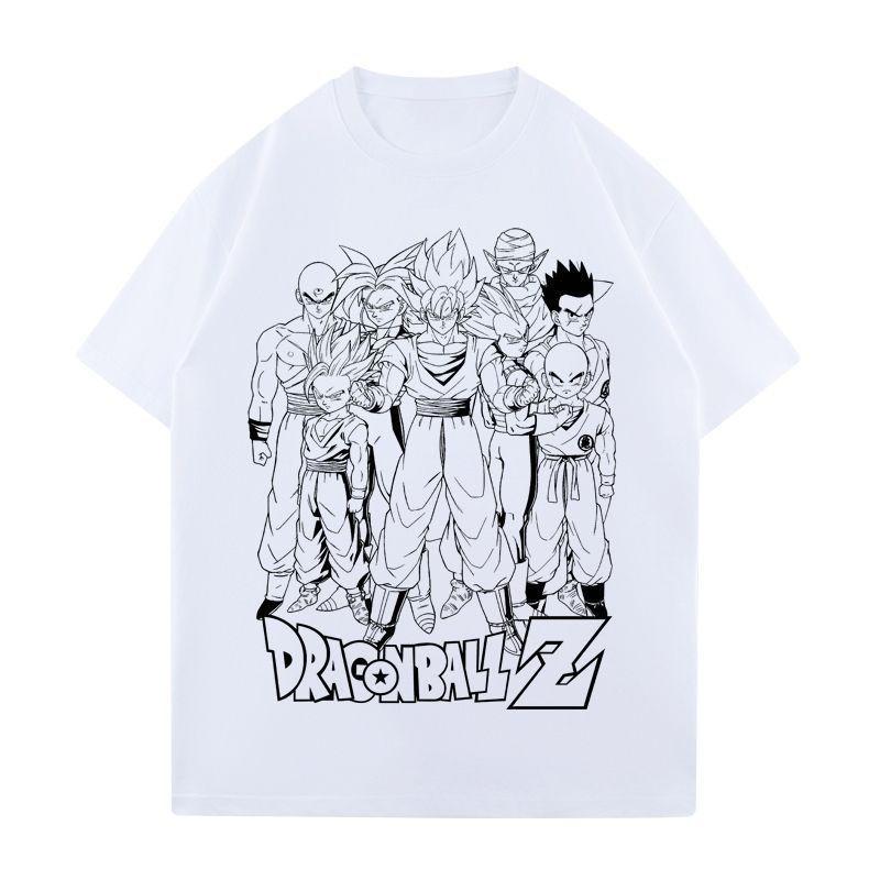 

Japanese Anime Dragon Ball Gokurelated Loosefitting Heavyweight Pure Cotton Tshirt for Both Unisex and Women S