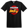 Evo Car Art T Shirt for Car Enthusiasts Cool Tee Retro Graphic Design Orange