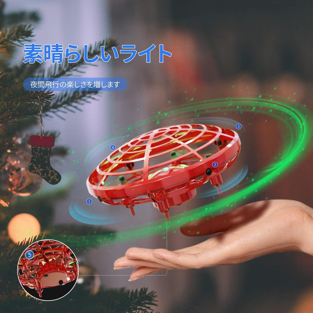 Drone à boule volante DEERC pour enfants, jouet pour filles, hélicoptère d'intérieur radiocommandé, mini drone UFO, contrôle gestuel, contrôle manuel, équipé de 5