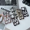 New 3D Flame pattern Hollow Slim Phone Case for iPhone 17 16 15 14 13 12 11 Pro Max 16E 15 14 16 Plus 17 Air Shockproof Cover