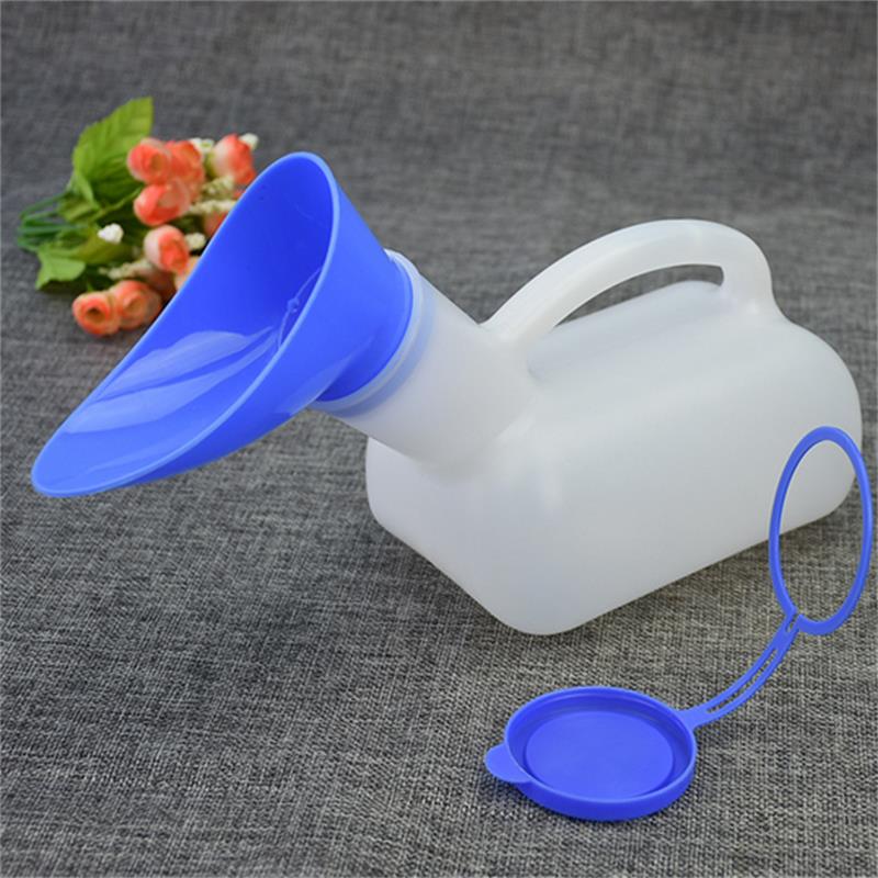 1000ML Taşınabilir Plastik Mobil Pisuar Tuvalet Yardım Şişesi Açık Hava Kampı Araba İdrar Şişesi Kadınlar Erkekler İçin Seyahat Kiti