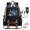 Large Capacity Backpack Printed Student USB School Bag