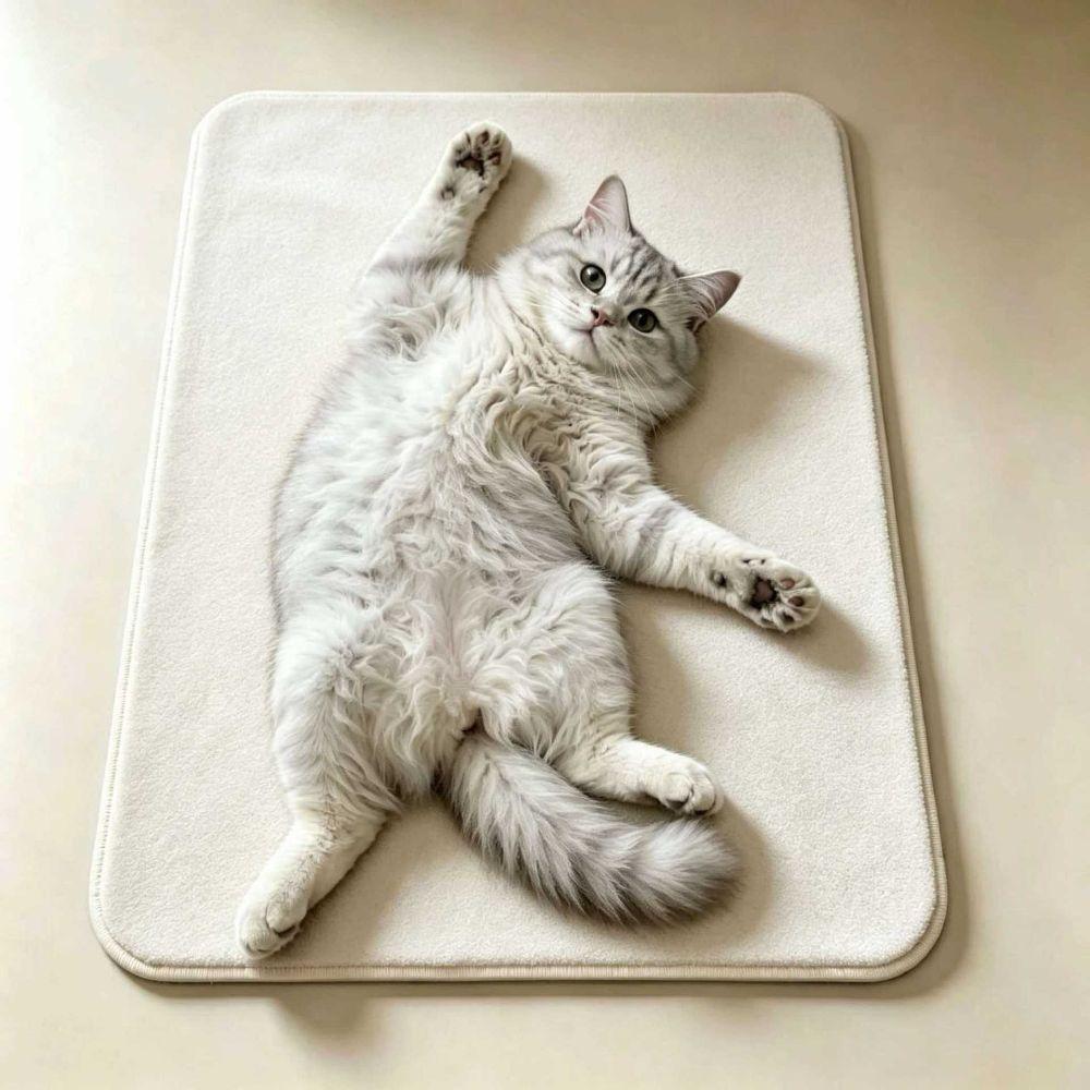 Water-absorbing Cute Cat Floor Mat Non-slip Floor Mat New Bathroom Carpet Living Room Tea