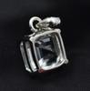 Sapphire 25 Ct Silver White Square Cut Natural Pendant Loose Gemstone CERTIFIED AR-3645-Sa