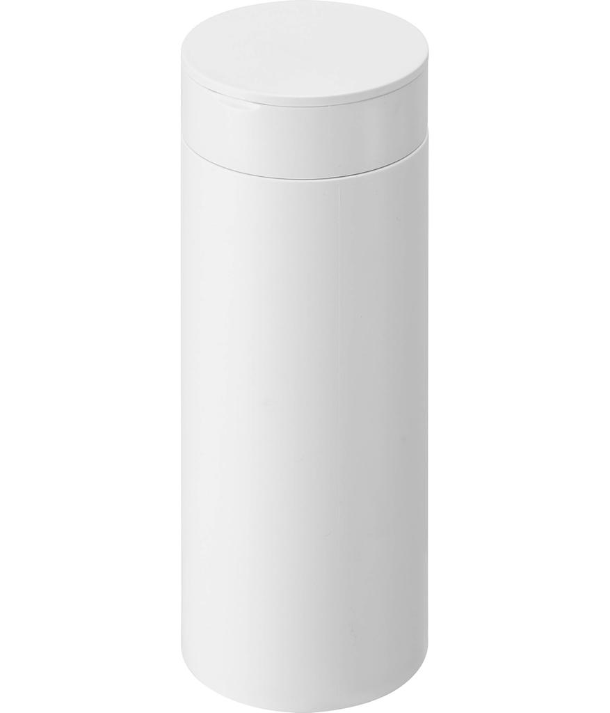 Yamazaki Tower Trash Can with W x D x 17cm Portable Trash Can for Car Model 1834 Bottle-Shaped Lid, White, 6.8cm 6.8cm H, Use,