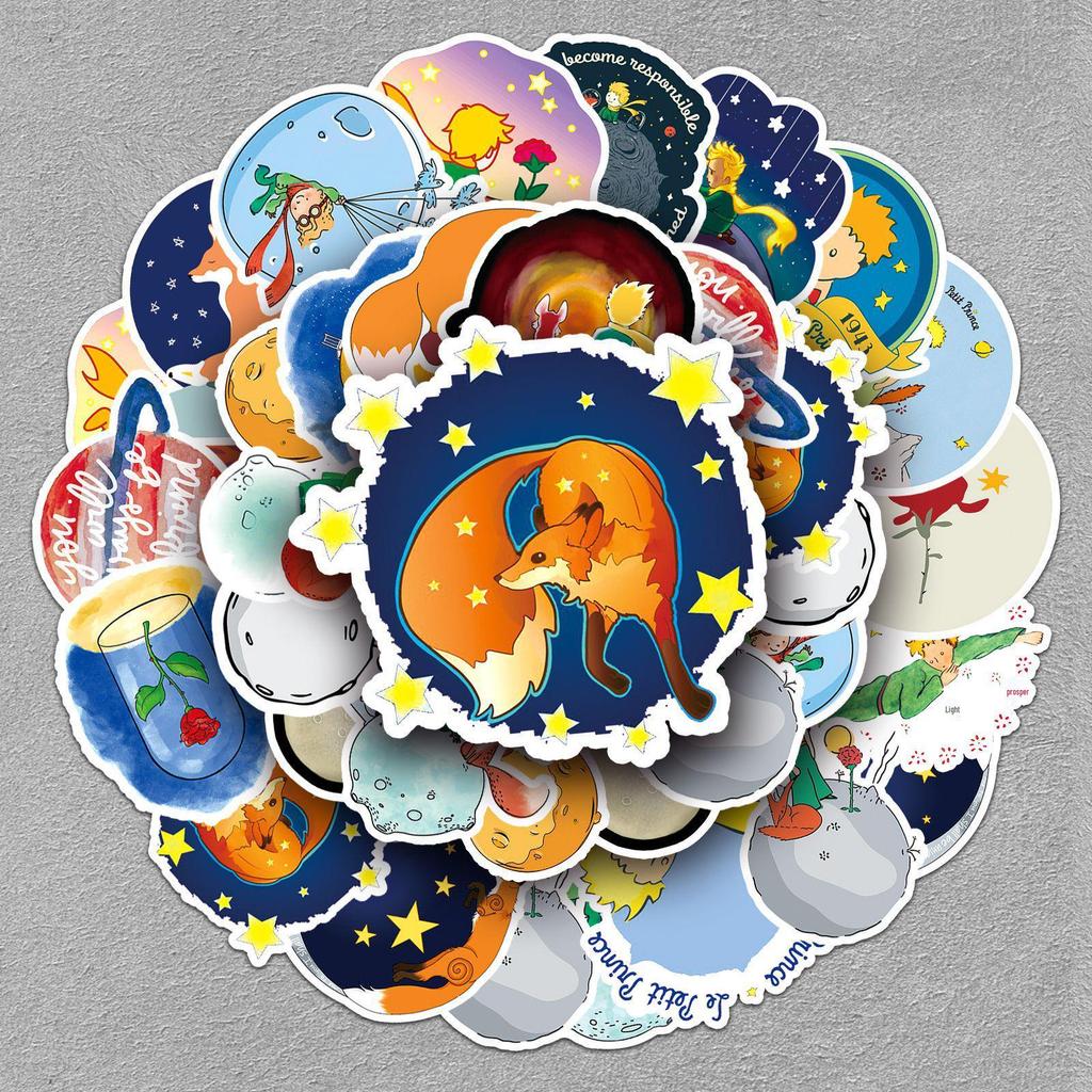 50 Little Prince Animation Cartoon Character Stickers - Cute Waterproof Stickers for Phone Cases, Planners, and Decorations.