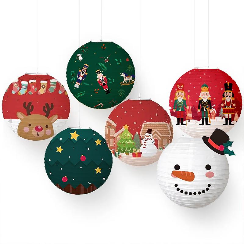 Christmas Christmas Ornament Christmas Gift Christmas Pattern Festival Party Hanging Decoration 1PC/6PCS