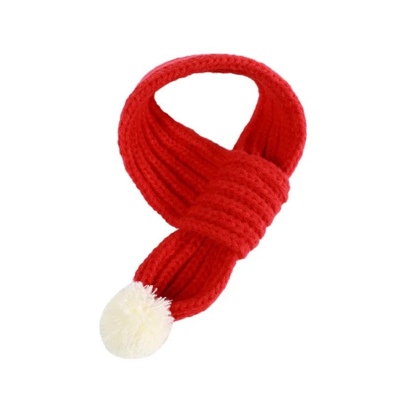 Warm Christmas Atmosphere Pet Scarf for Dogs And Cats Soft Comfortable Neck Accessory for Autumn Winter Daily Use