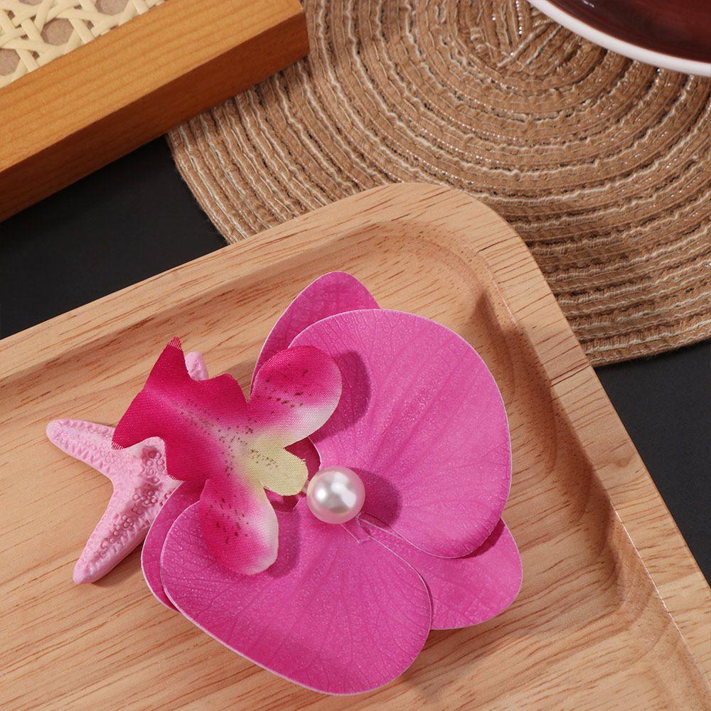 5 PCS Korean Style Starfish Flower Hair Clip Sweet Moth Orchid Side Clip Beach