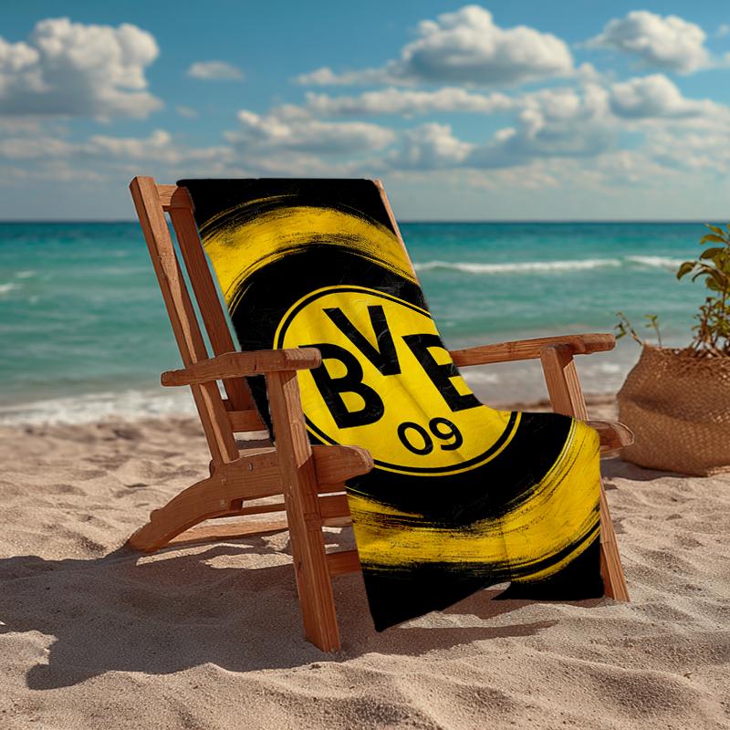 Ultra-Soft Beach Towel with Borussia Dortmund Theme,Ideal for Pool - Camping, Diving - Perfect Travel Essential, Vibrant Beach Towel.