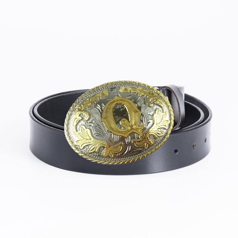 

Персонализированный ремень с большой пуговицей, мужской перфорированный ремень из цельной коровьей кожи, разрезанный на ремень, джинсовый ремень для мальчиков в стиле вестерн 90cm