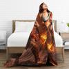 God Of War Games Kratos Cartoon  Blanket  Warm Soft Pattern Plush Throw Blanket For Couch Chair Sofa Bed Bedspread Bed Cover