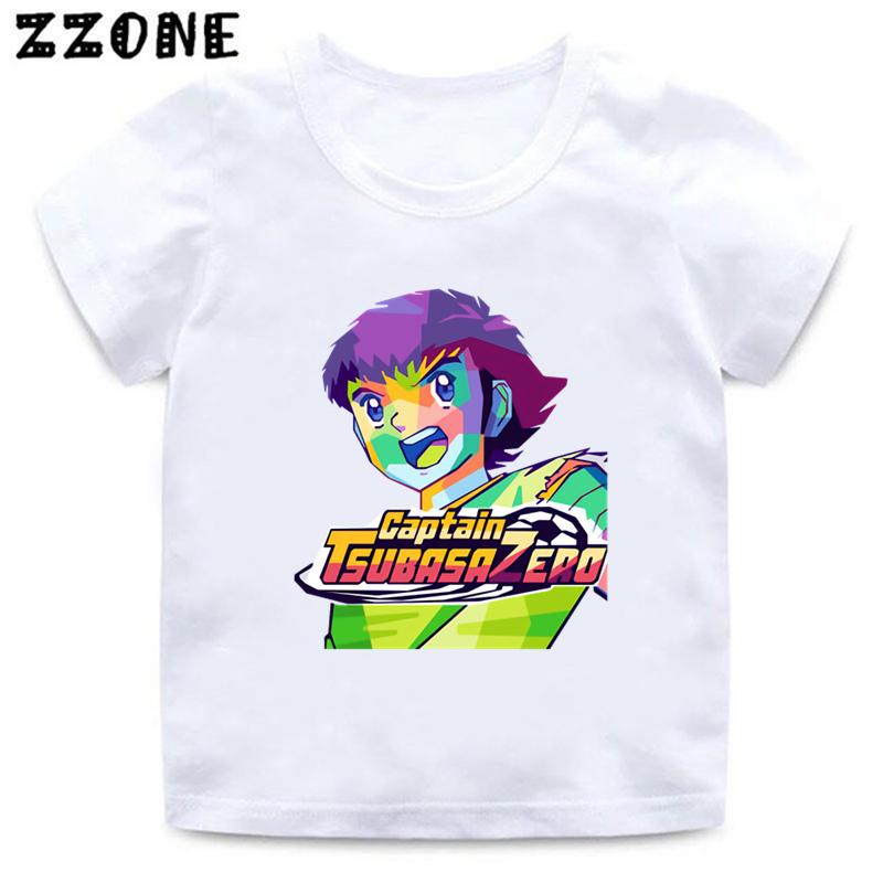 Anime 'Captain Tsubasa' Small Soccer Player Print Fun Girl Clothing Boys' T-Shirt Summer Top
