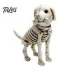 Spooky Puppy Garden Accents Skull Resin Figurine, Halloween Retro Skeleton Dog Statue, Dark Fun Haunted House Props Gothic Desktop Ornament