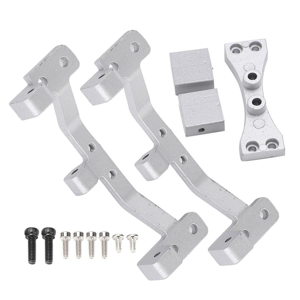 RC Car Modification Tie Rod Seat with Rear Axle Steering Gear Bracket for MN 112 99S D91 D90Silver
