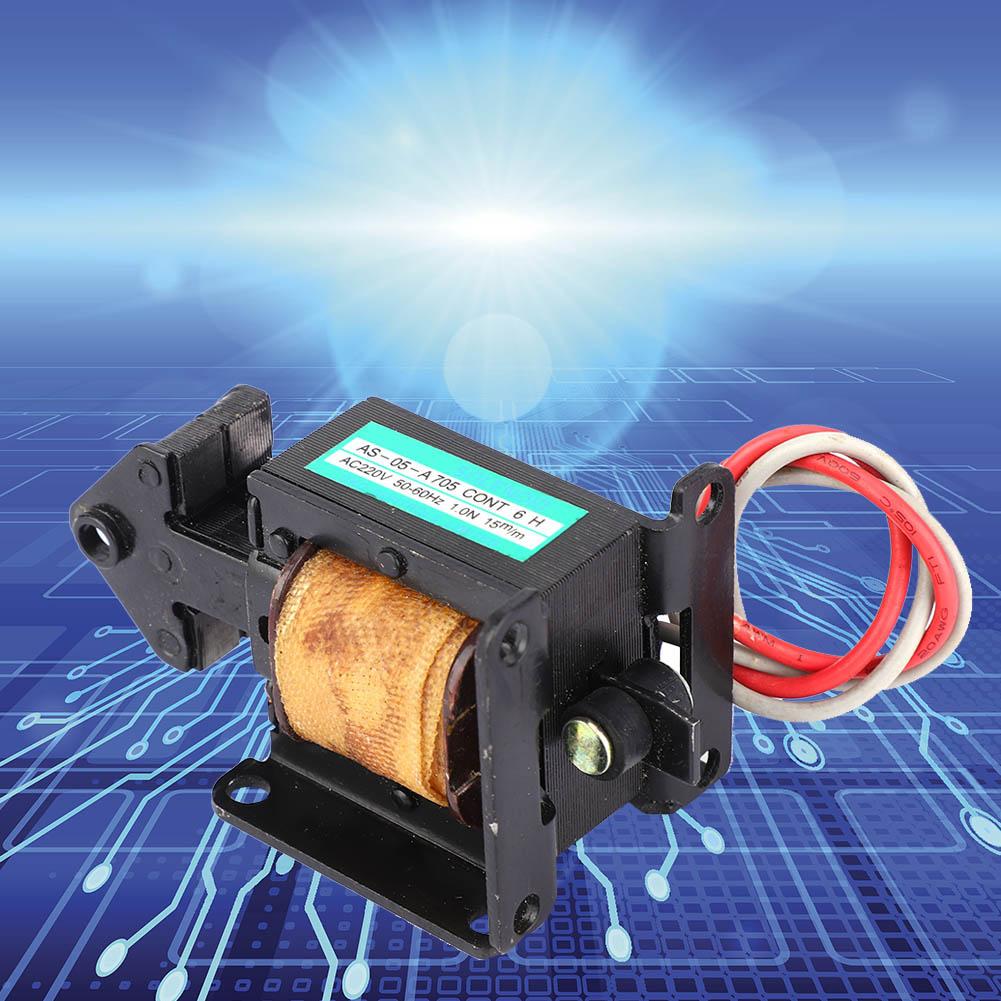 AS05 A Elektromagnes Solenoidowy AC Push Pull 220VAC 1N Skok 15mm