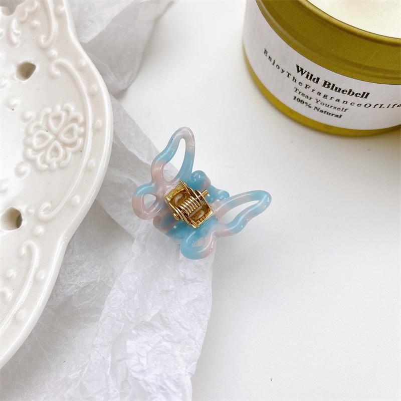 

Elegant Korean Style Sweet Hair Clips For Women With Colorful Acetate Butterfly Design Water Blue