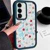 Blauer Stern Schleifen Muster Hülle Für Samsung Galaxy S26 Ultra S25 Edge S24 Plus S23 S22 S21 FE A54 A15 A25 A35 A55 A16 A26 A36 A56 A17 A37 A57 5G