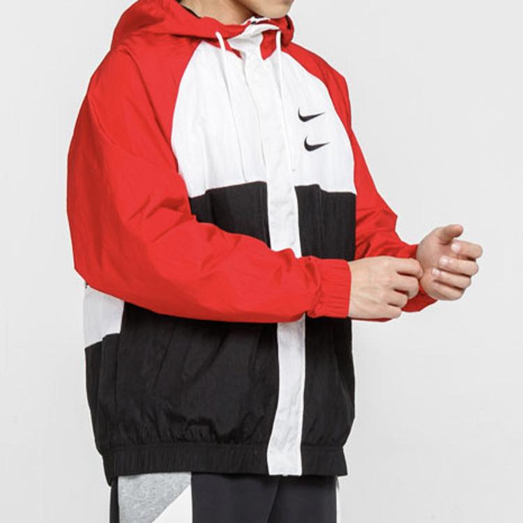 Nike Abbigliamento sportivo Giacca a vento Swoosh Color Block Primavera Giacca da uomo Rossa CJ4889-657