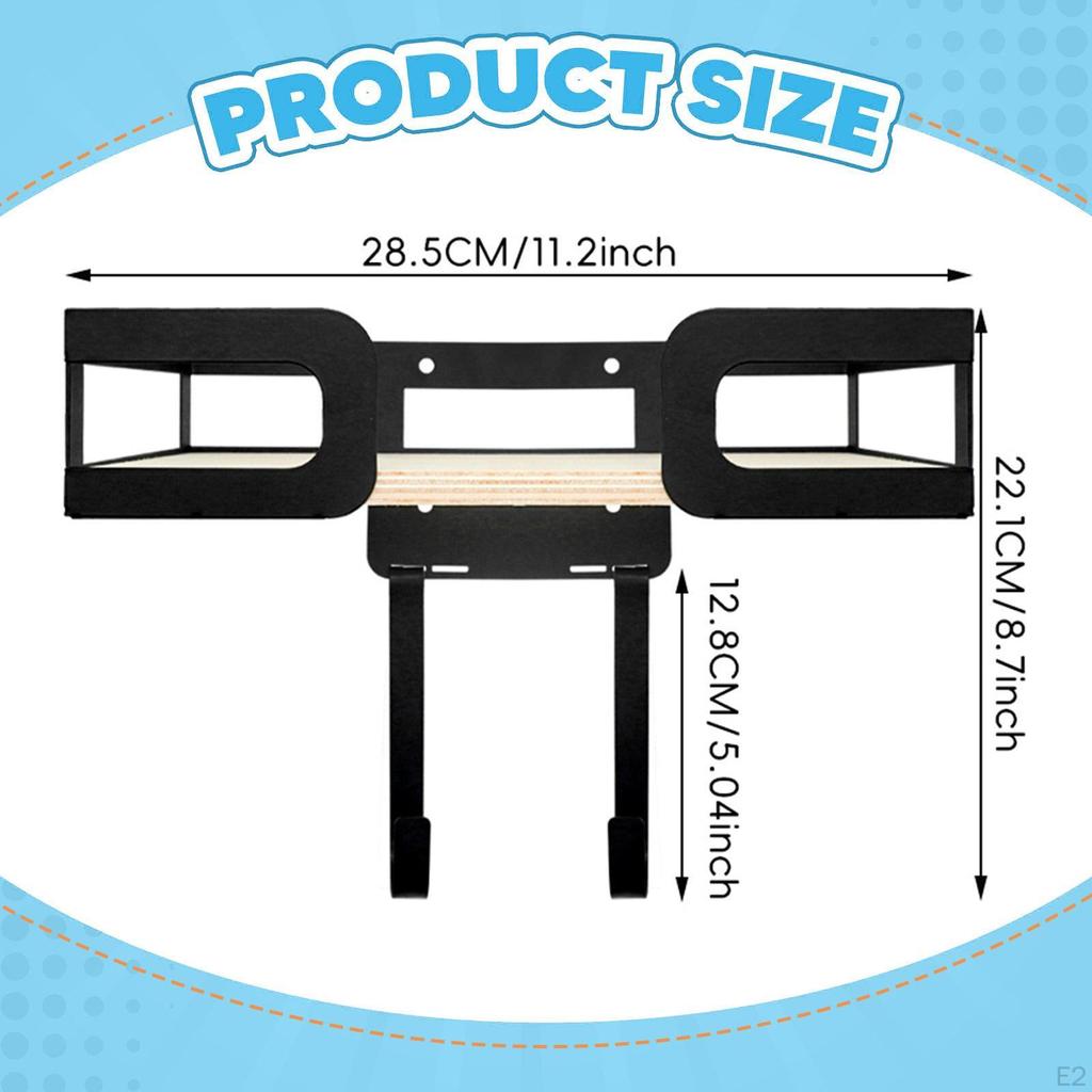 Ironing Board Holder Detachable Hanging Hooks Wall Mounted Iron Hanger Storage Shelf for