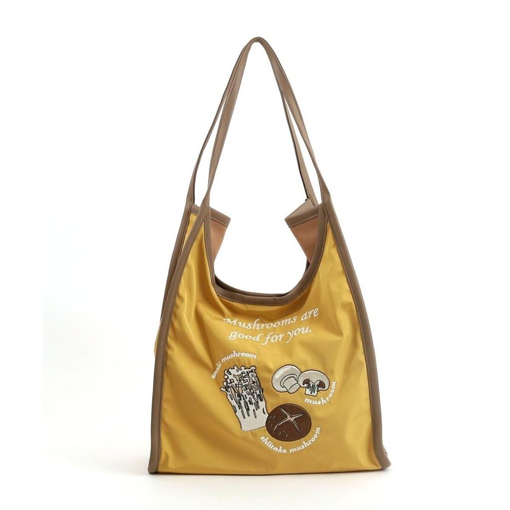 Cuco Motif Embroidered Tote BagA4 Size, 2513111048, Gray (012)
