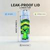 1PC Green Slime Monster Splash Cartoon 750ml Color Plastic Sports Water Bottle Leakproof Flip Straw Lid Suitable for Sports Office Home Use