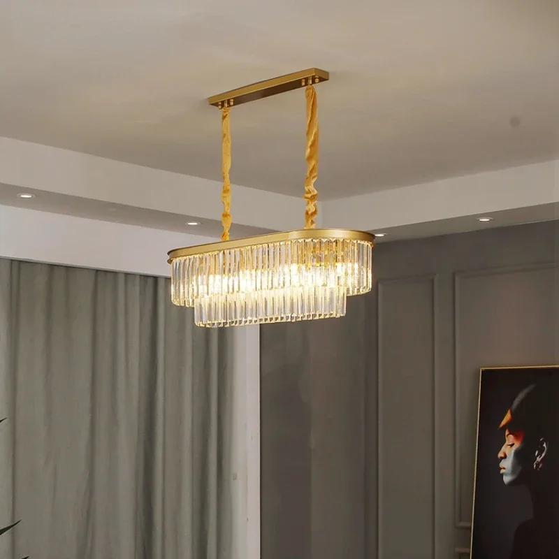 Luxury Living Room Gold Metal  Led Pendant Lights  Crystal Round Pendant Lamp Led Hanging Lamp Indoor Lighting Fixtures