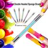 Nail Art Sponge Brush Double Headed Nail Art Brush Acrylic Nail Gradient Shading Pen Nail Powder