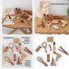 Funny Wooden Simulation Cosmetics And Hairdressing Props Children Toy Set For Kids Role Play