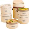 3 Stück isolierte Lunchbox 304 Edelstahl lebensmittelecht Lunchbox-Set mit Isolierbeutel 3 einzeln stapelbare Lunchboxen