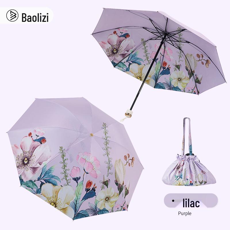 Baolizi Dual-Layer UV Protection Sun & Rain Umbrella for Women