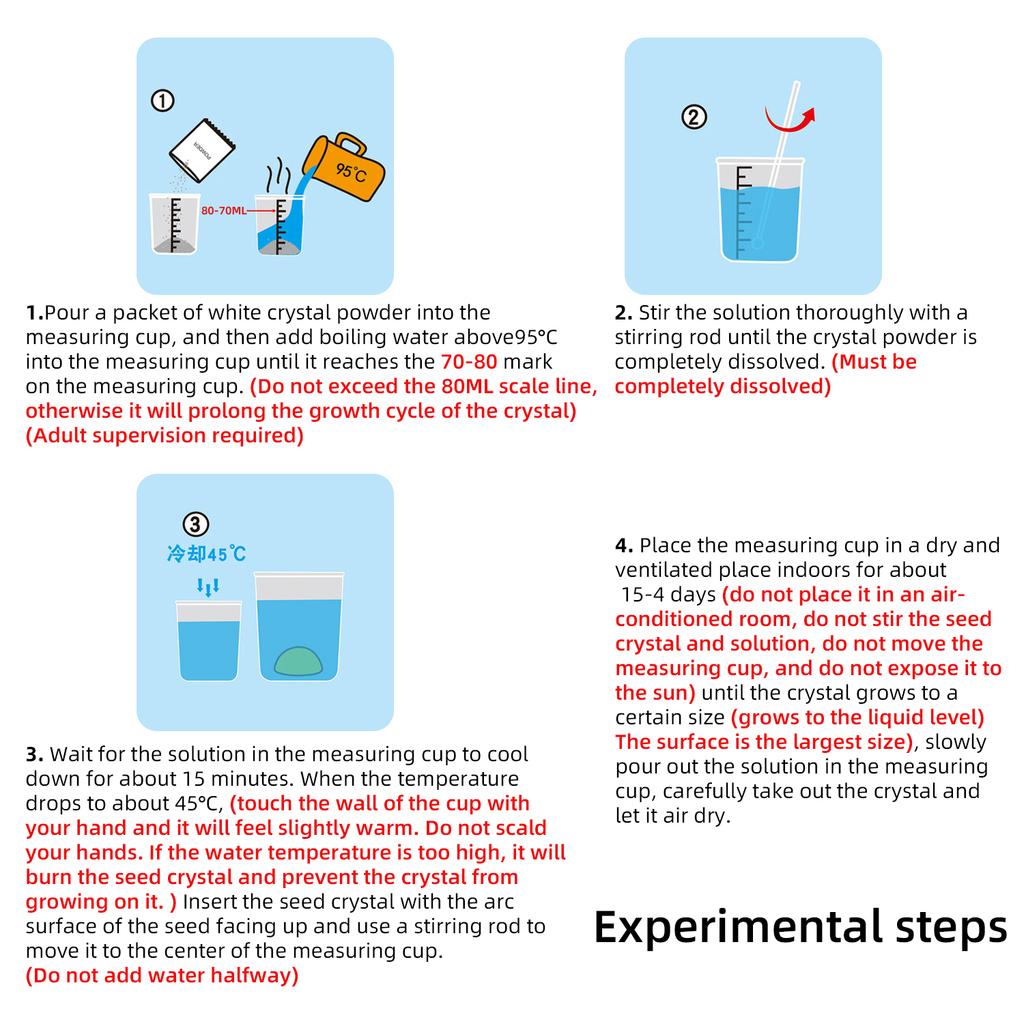 Diy Crystal Growing Science Experiment Set Fun Parent-Child Interaction Chemistry Experiment Crystallization For Kids