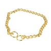 Pet Chain Necklace Gold Color Fashion Decorative Durable Pet Chain Collar for Dogs Cats 0.25x50cm /
