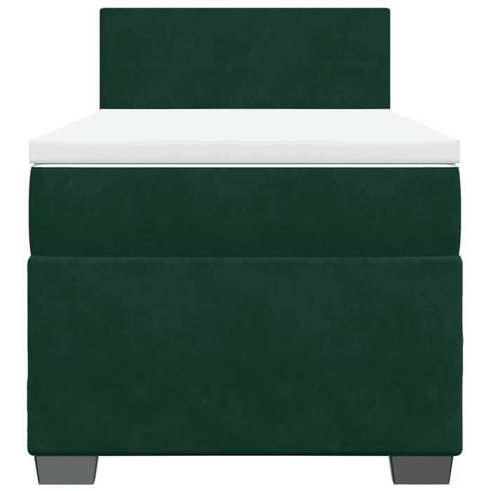 Maison Exclusive - Sommier à lattes de lit avec matelas Vert foncé 90x200 cm
