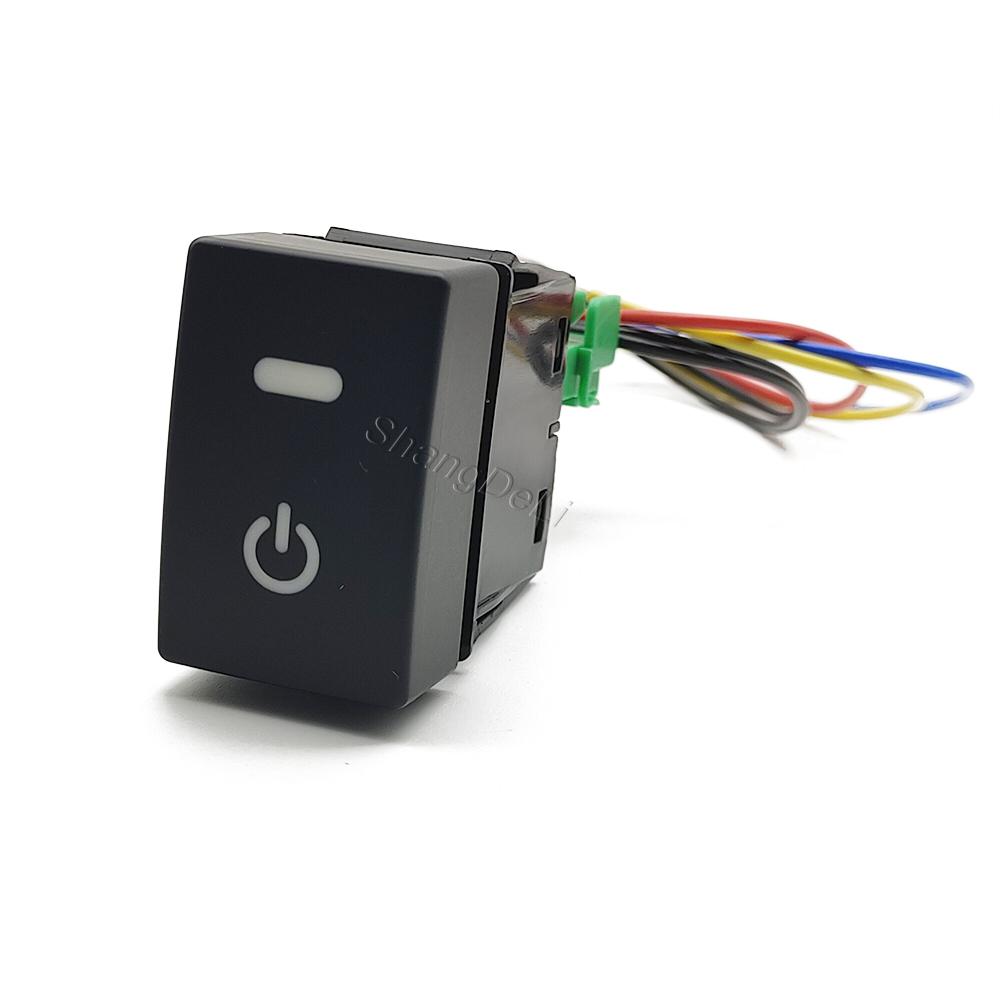 1 Pc Car LED DRL Light Radar Power On Off Fan Camera Mirror Switch Button For Honda Fit HRV VEZEL 2017 2018 2019 2020 2021