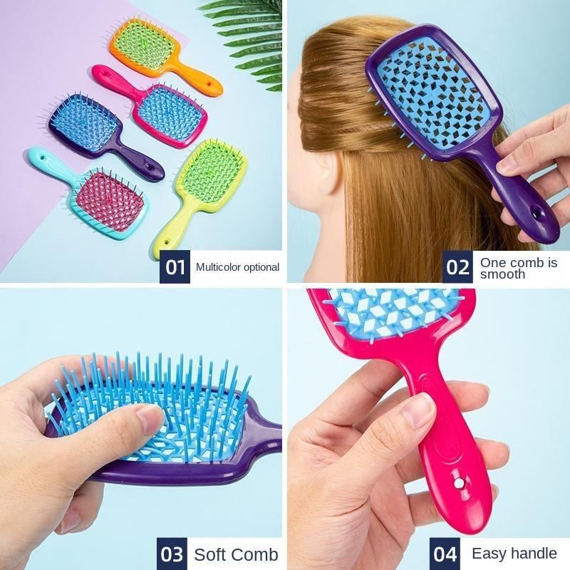 1PC Hair Comb Detangling Tangled Hair Comb Hollow Out Massage Combs Anti-static Hair Comb Salon Hairdressing Styling Tools