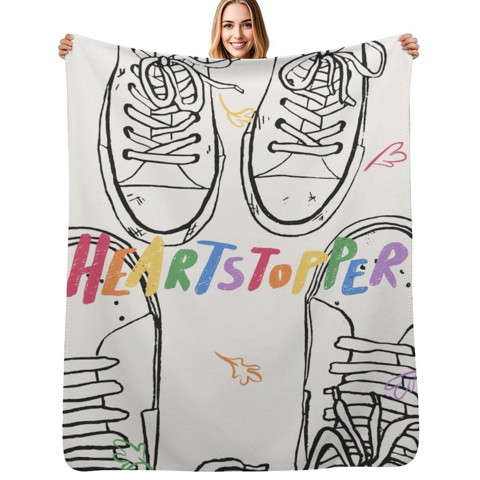 Creative Homewares Unisex Heartstopper, Nick And Charlie Shoes Throw Blanket Soft Sherpa Fleece Warm Blanket For Winter