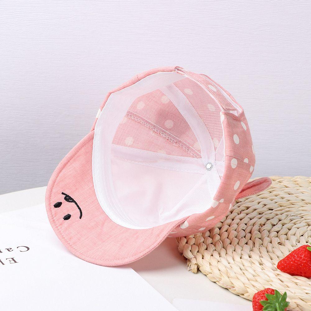 6-24Months Outdoor Girls Boys Dot Beach Caps Baby's Baseball Hat Rabbit Ear Cap Children Sun Hat