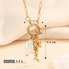 18K Gold Ocean-Style Detachable Pendant Necklace: Turtle, Anchor & Fishbone Design