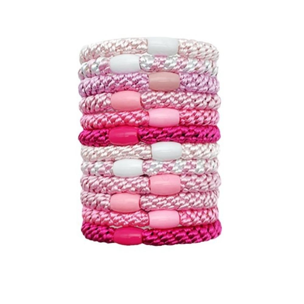 12pcs/set Colorful Ponytail Holders Nylon Elastic Rubber Band Simple Hair Rope Set  Gifts