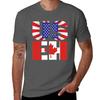 Useh Tshirt Us Eh Shirt American Flag Canadian Flag Tshirt Large Size Loose Casual Tee