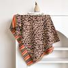 Leopard Print Jacquard Imitation Cashmere Scarf Women'S Short Fringed High-End Shawl