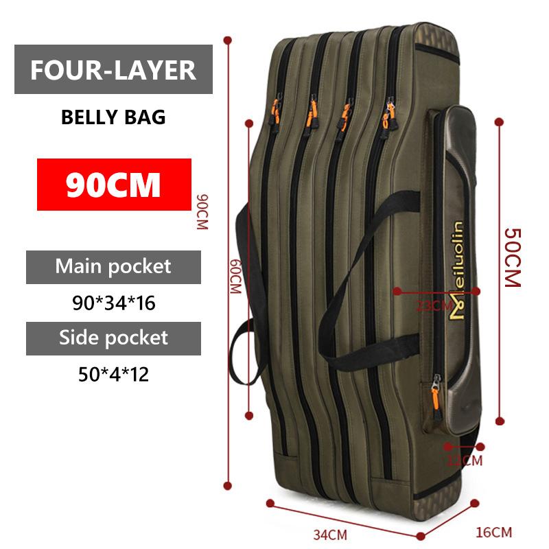 Fishing Gear Bag Green Waterproof and Wear-resistant Multifunctional Shoulder Bag Dual Shoulder Carry System