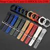 For Casio G-SHOCK Octagon Farm Oak GA-2100 TPU Refit Transparent Watchband Case Silicone Watch Strap Ga2100 Men Bracelet
