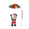 Latający Mikołaj Lalka Wisiorek Dekoracja Świąteczna 20,5 cala Parasol Lekki na Płot, Ganek Długość