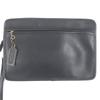 Excellent Clutch Bag Old Coach Second Bag Black Leather Mens Used