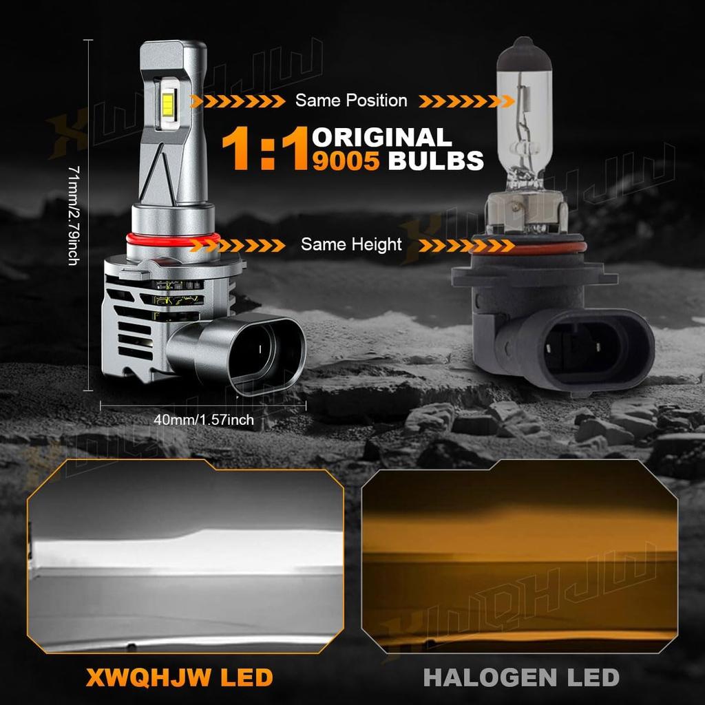 Compatible For 2015 2016 2017 2018      Ford F150 Light Bulbs, 9005 H11 High Low Beam 9145 Fog Lights, 6000K White 600% Brightness, Pack Of 6
